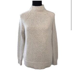 Ann Taylor Mock Neck Cotton Blend Sweater, Size M
